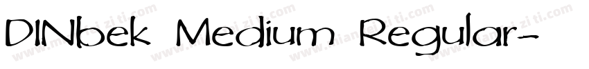 DINbek Medium Regular字体转换
